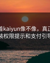 别只盯着kaiyun像不像，真正要看的是安装权限提示和支付引导流程